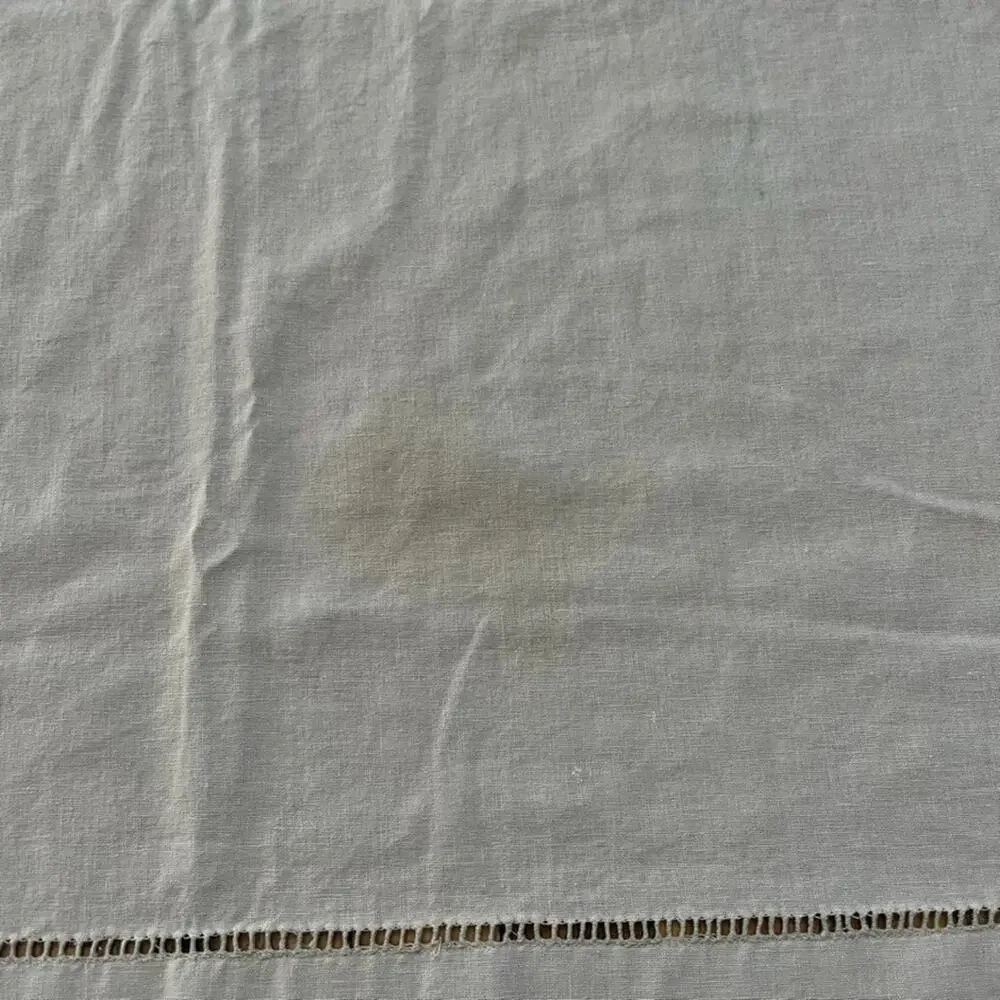 Tan Linen Cotton Blend Tablecloth 47